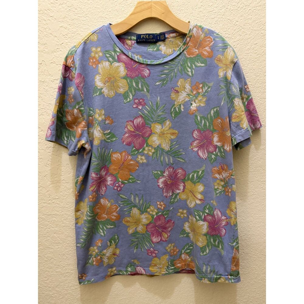 Polo Ralph Lauren Hawaiian Tropical Flower Floral Crewneck T-Shirt Men’s Size S